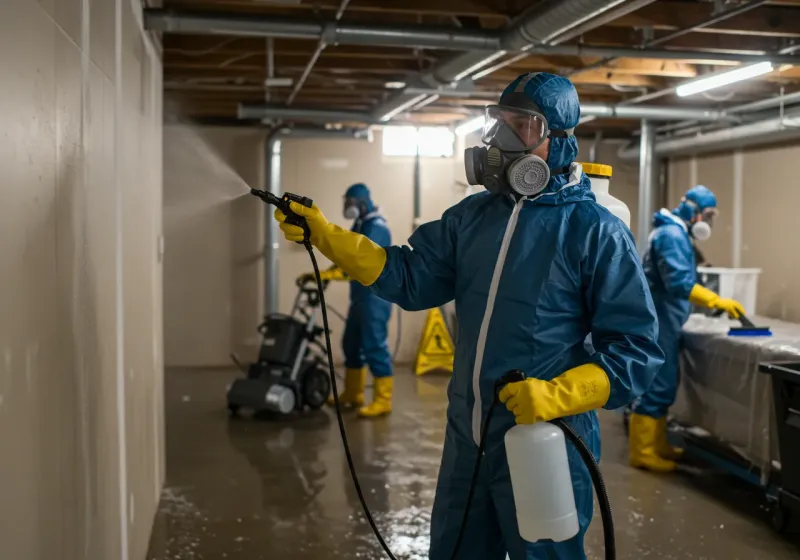 Basement Sanitization and Antimicrobial Treatment process in Christiansburg, VA